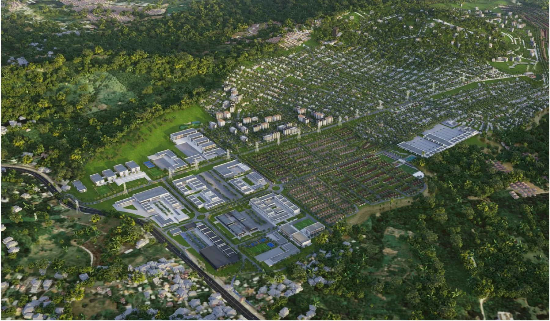 Masterplan ilustrativo oficial de Aurora Oeste
