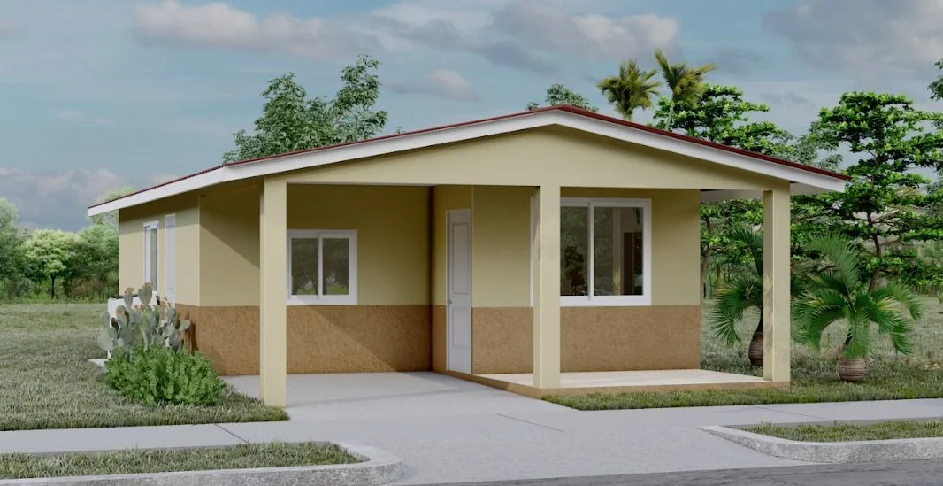 Render oficial de una casa en Villas de la Providencia